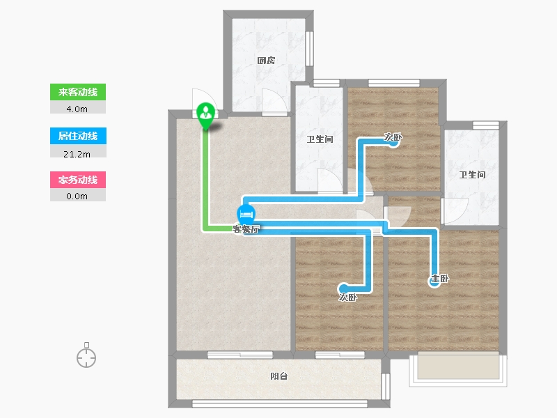 江苏省-苏州市-辉映时代-92.00-户型库-动静线