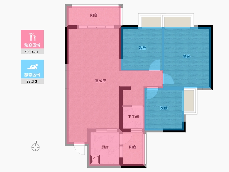 四川省-成都市-昌建.星悦城-89.00-户型库-动静分区