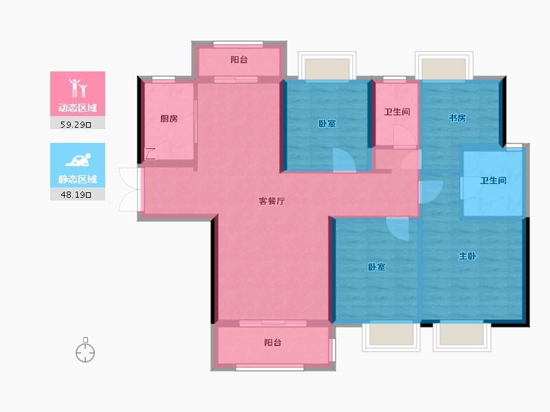 广东省-河源市-中梁首府-133.00-户型库-动静分区