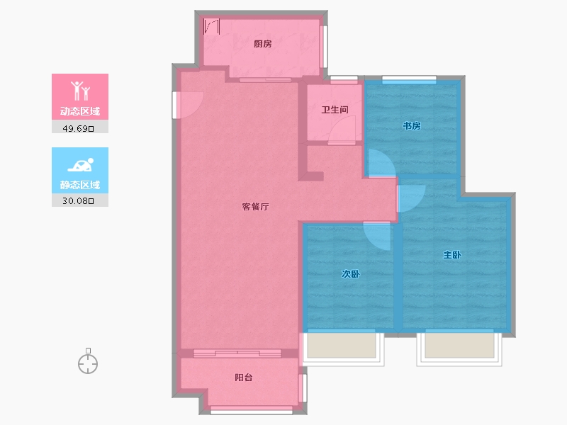 山东省-泰安市-金科集美嘉悦-80.00-户型库-动静分区