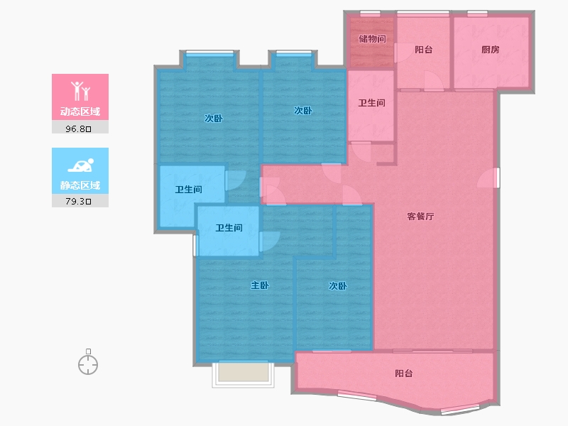 广东省-广州市-华南御景园-157.00-户型库-动静分区