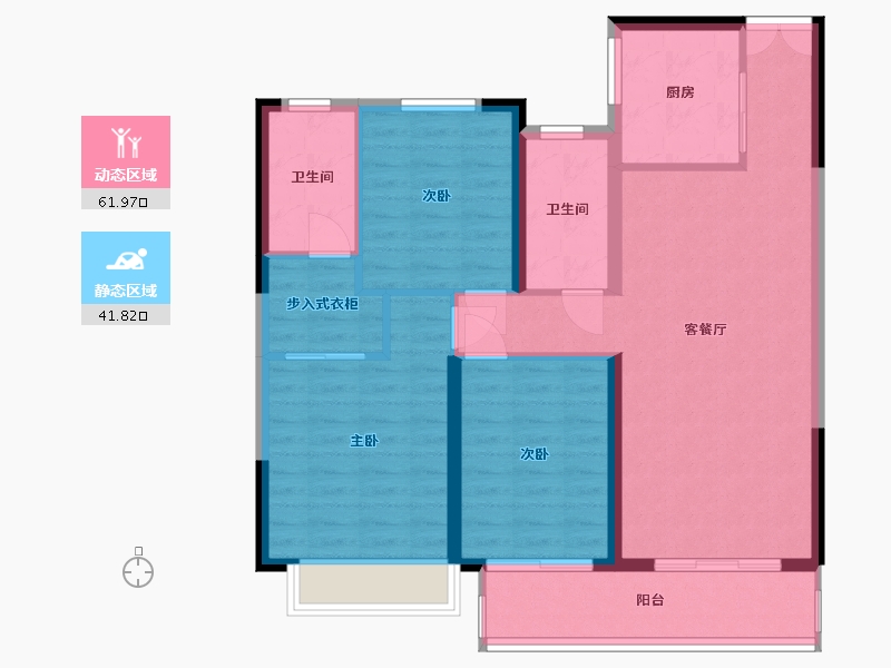 湖北省-恩施土家族苗族自治州-恩施中梁国宾壹号-96.00-户型库-动静分区