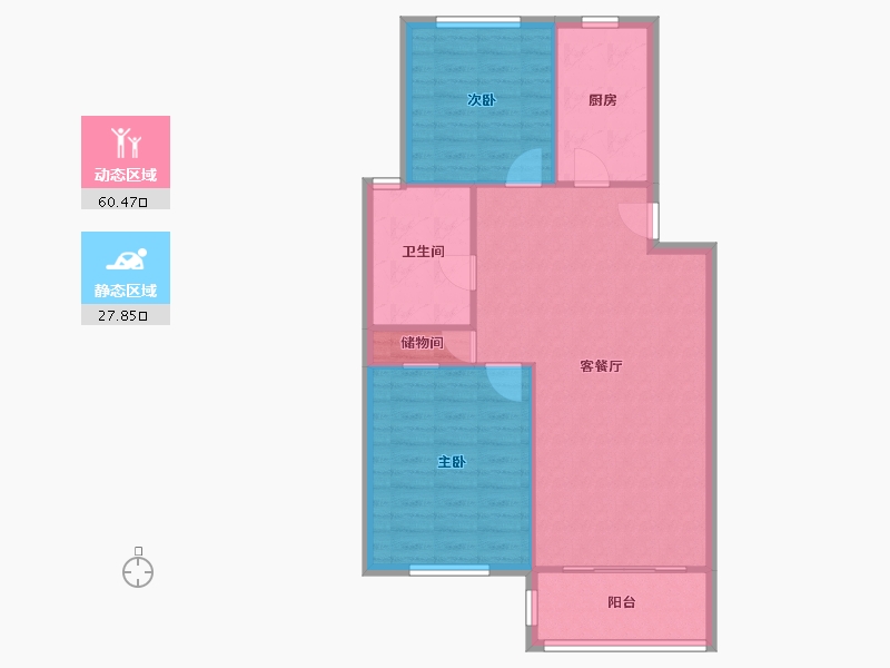 上海-上海市-华梅华苑-65.00-户型库-动静分区