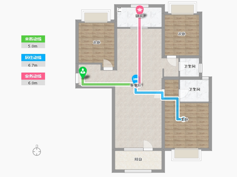 山东省-济宁市-瑞马名门-103.00-户型库-动静线