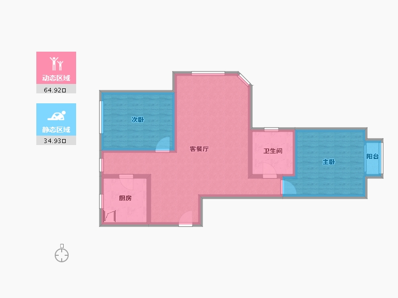 北京-北京市-周庄嘉园三期-89.00-户型库-动静分区