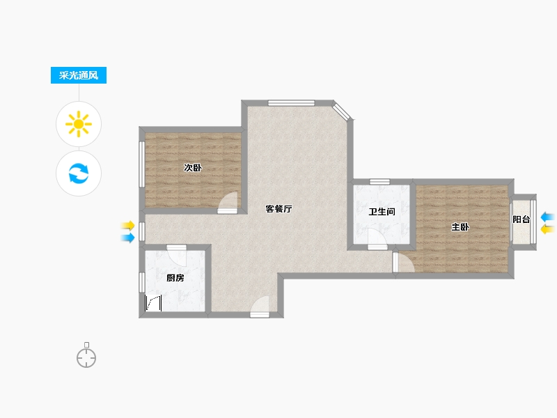 北京-北京市-周庄嘉园三期-89.00-户型库-采光通风