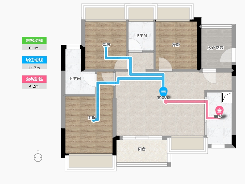 广东省-广州市-天河壹品-73.00-户型库-动静线