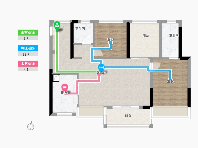 广东省-广州市-佳兆业悦峰-71.02-户型库-动静线