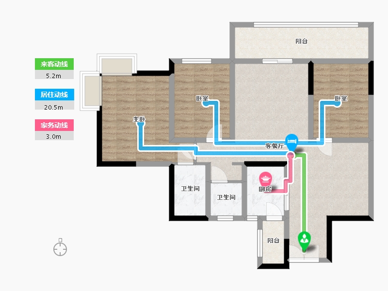 陕西省-汉中市-汉源新城-107.00-户型库-动静线