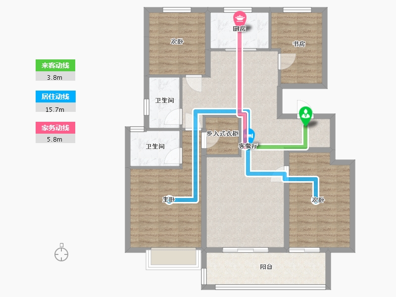 浙江省-湖州市-金都样样红-116.60-户型库-动静线