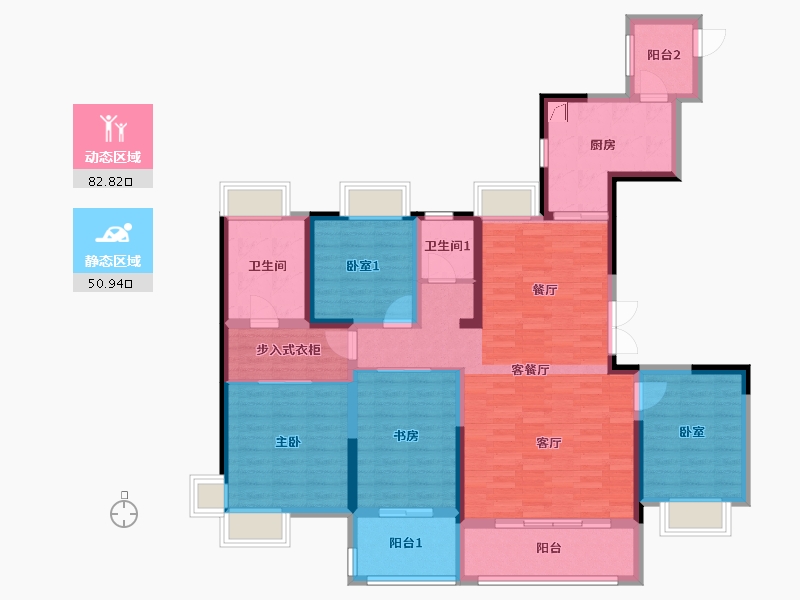 福建省-福州市-融侨悦城-160.00-户型库-动静分区