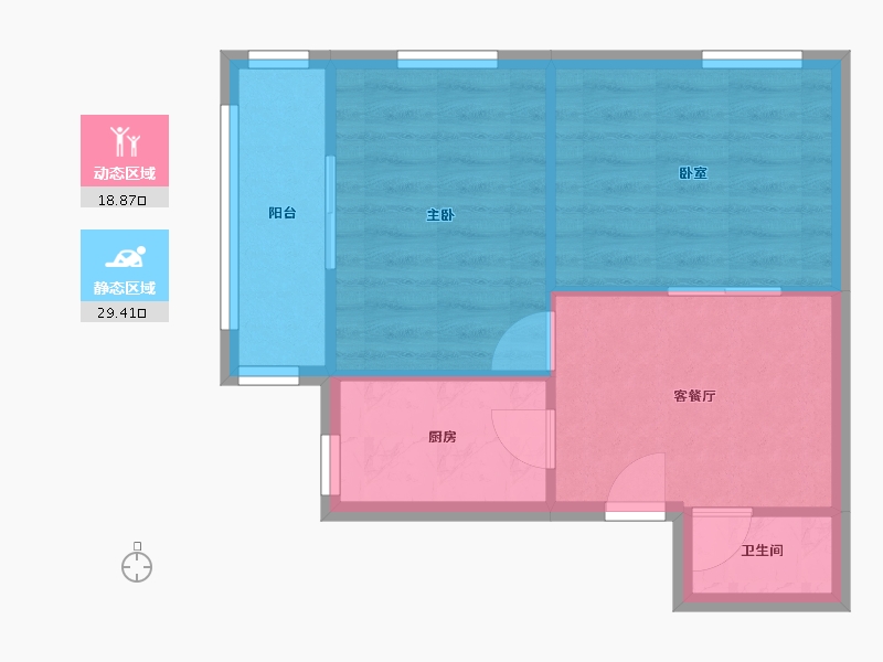 北京-北京市-周庄嘉园-89.00-户型库-动静分区