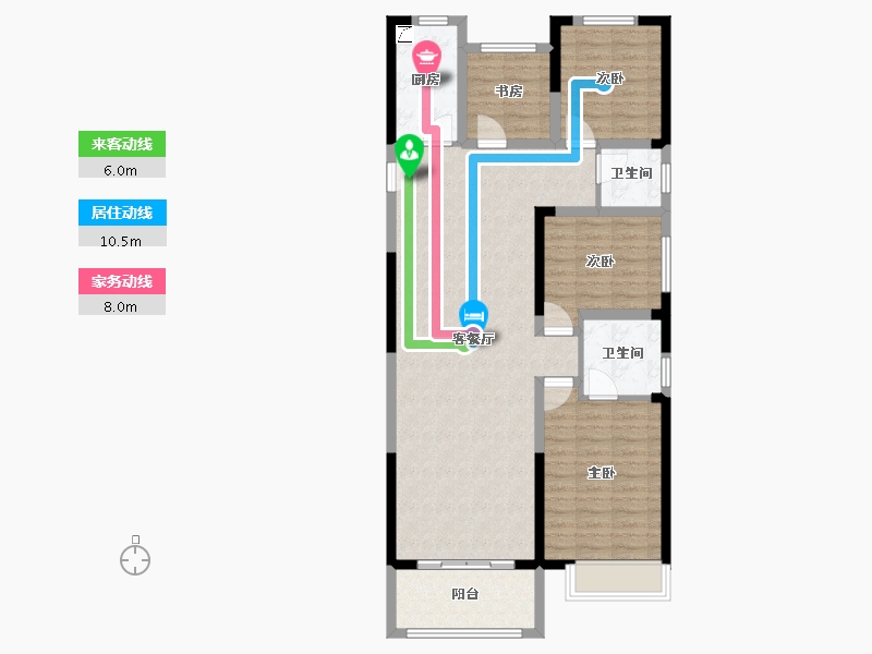 河南省-郑州市-鑫苑国际新城-109.85-户型库-动静线