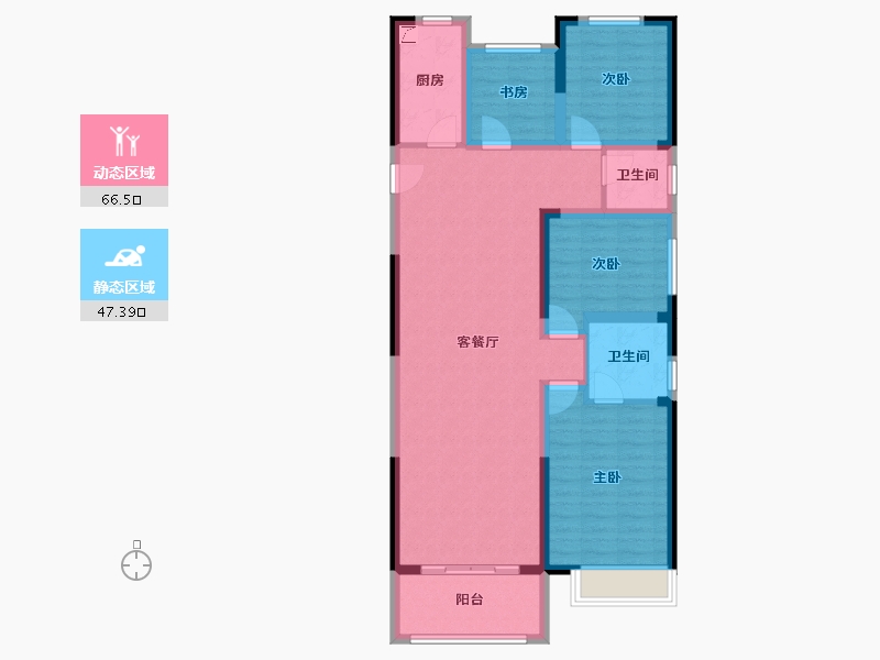 河南省-郑州市-鑫苑国际新城-109.85-户型库-动静分区