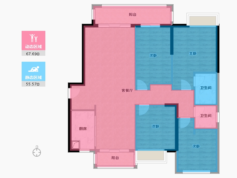 福建省-泉州市-晋江中航城-142.00-户型库-动静分区