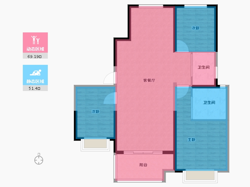 河南省-新乡市-开鸿熙苑-110.00-户型库-动静分区