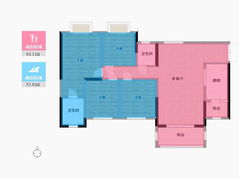 山西省-晋城市-德兴御景-132.00-户型库-动静分区