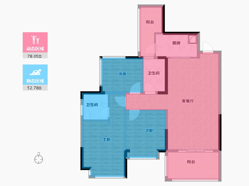 四川省-凉山彝族自治州-观澜府-118.00-户型库-动静分区