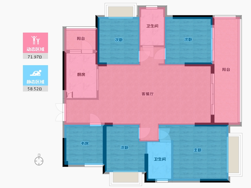 广西壮族自治区-玉林市-容州御景-138.00-户型库-动静分区