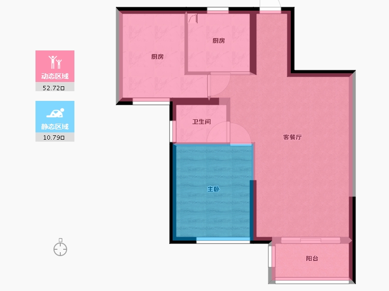 湖南省-长沙市-东方新城-65.00-户型库-动静分区