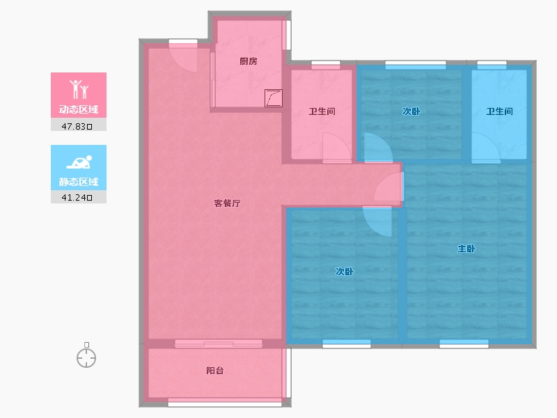 湖北省-武汉市-万科汉口传奇-99.00-户型库-动静分区