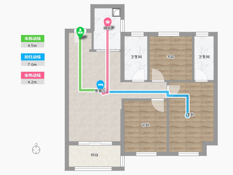 福建省-福州市-金辉优步悦山-74.00-户型库-动静线