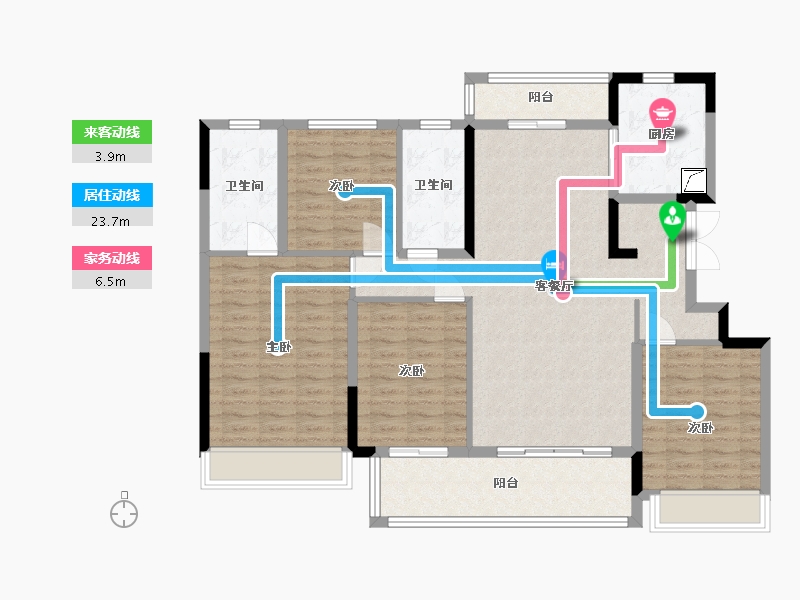 四川省-成都市-理想之城-118.00-户型库-动静线