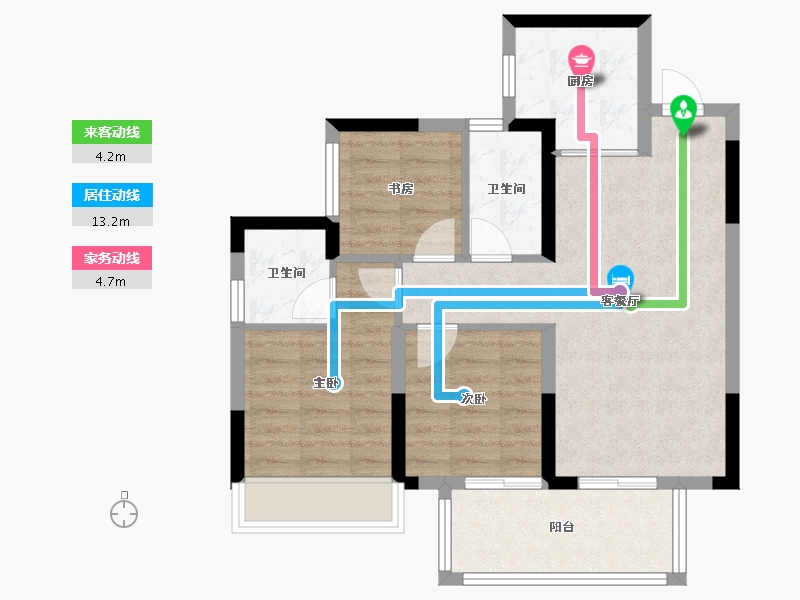 广西壮族自治区-南宁市-大唐盛世-67.00-户型库-动静线