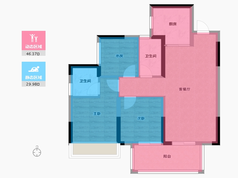 广西壮族自治区-南宁市-大唐盛世-67.00-户型库-动静分区