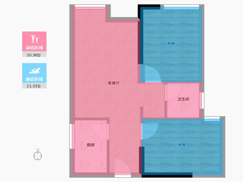 四川省-成都市-山楂树-65.00-户型库-动静分区