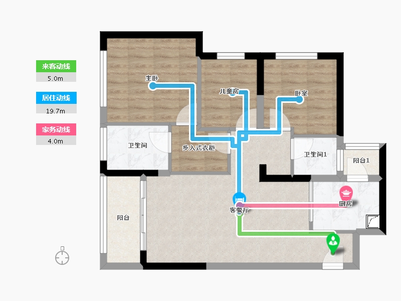 广东省-深圳市-麟恒中心广场-68.00-户型库-动静线