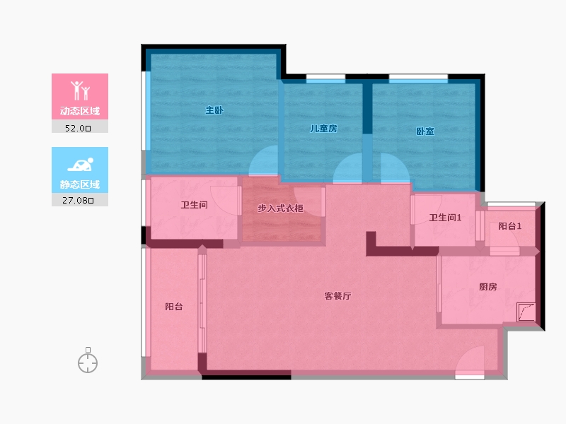 广东省-深圳市-麟恒中心广场-68.00-户型库-动静分区