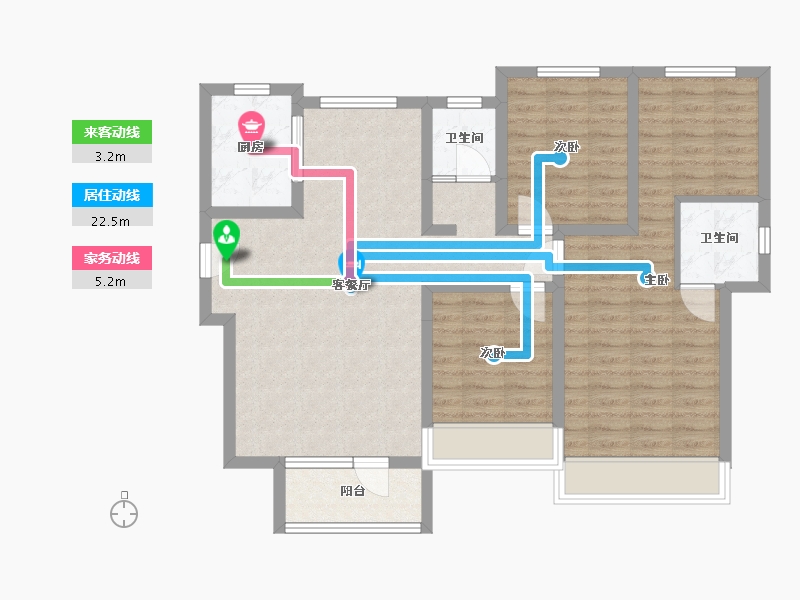 河北省-沧州市-荣盛泰享嘉府-120.00-户型库-动静线