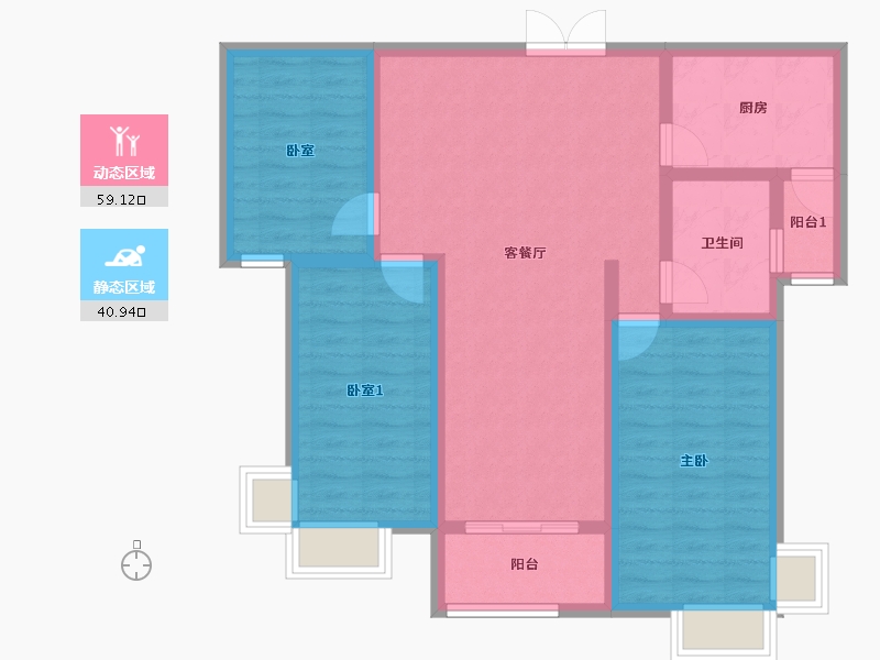 河南省-驻马店市-中禾英郡-89.00-户型库-动静分区