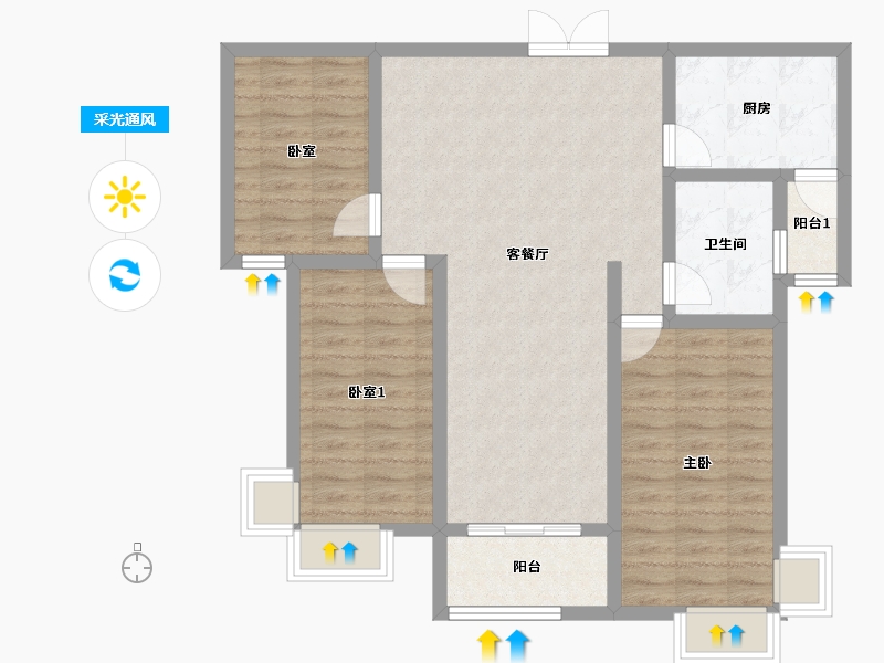 河南省-驻马店市-中禾英郡-89.00-户型库-采光通风