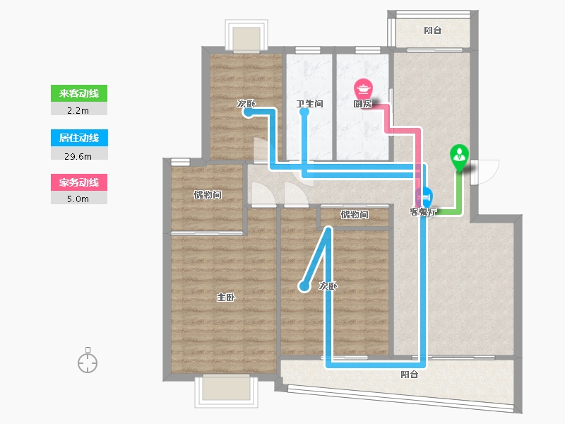 江苏省-无锡市-红山花园-108.00-户型库-动静线