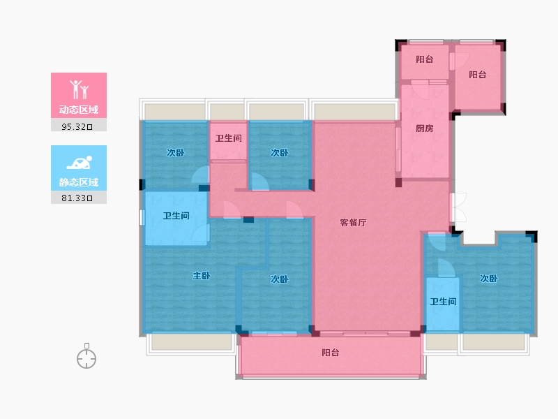 安徽省-阜阳市-碧桂园 印春秋-160.00-户型库-动静分区