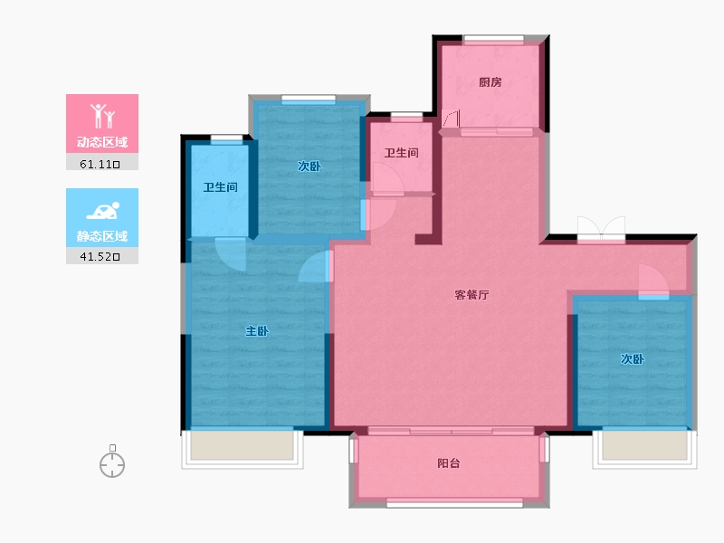 河南省-安阳市-吾悦广场-99.51-户型库-动静分区