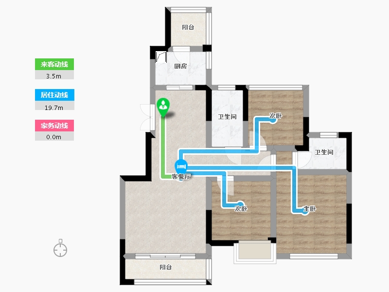 四川省-南充市-永康丽都国际-73.73-户型库-动静线