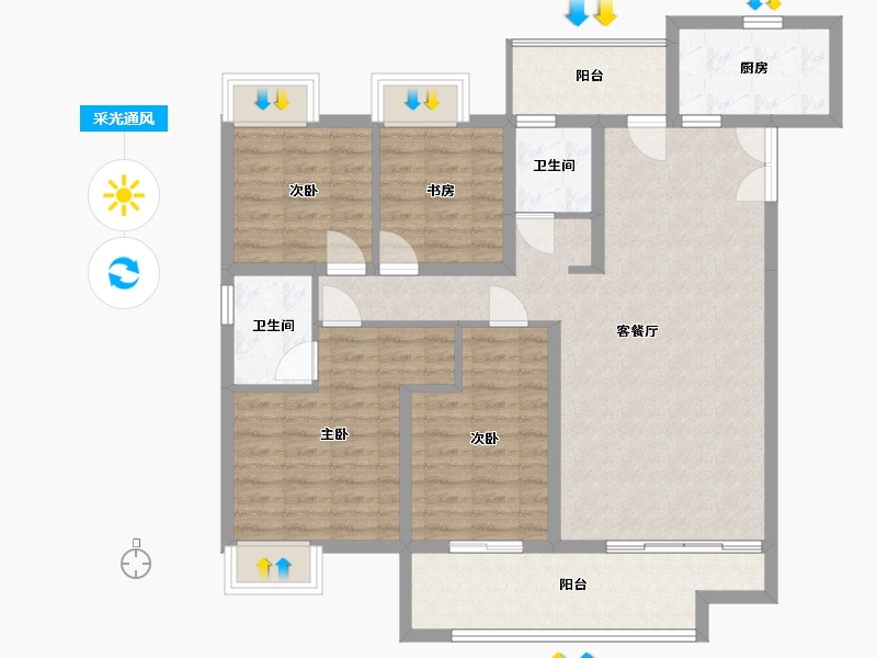 江西省-萍乡市-润达府-110.00-户型库-采光通风