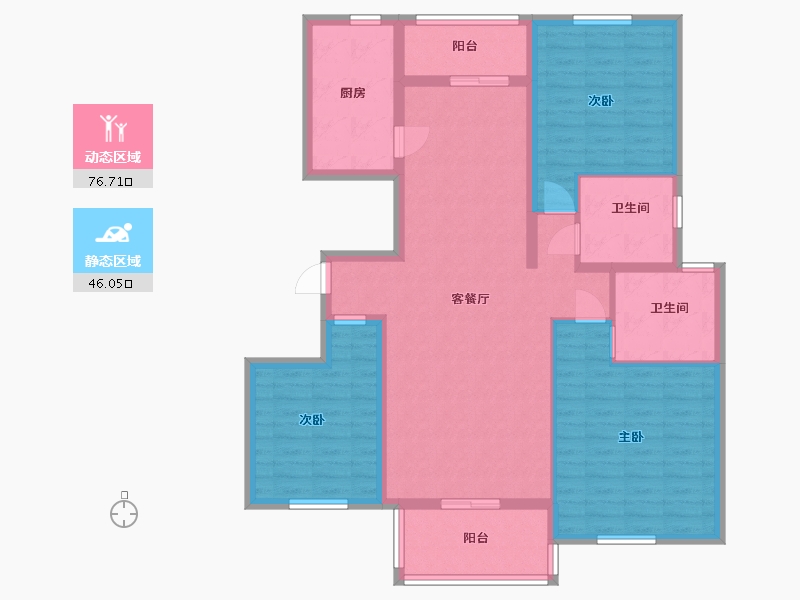 河北省-廊坊市-普罗旺斯-110.00-户型库-动静分区