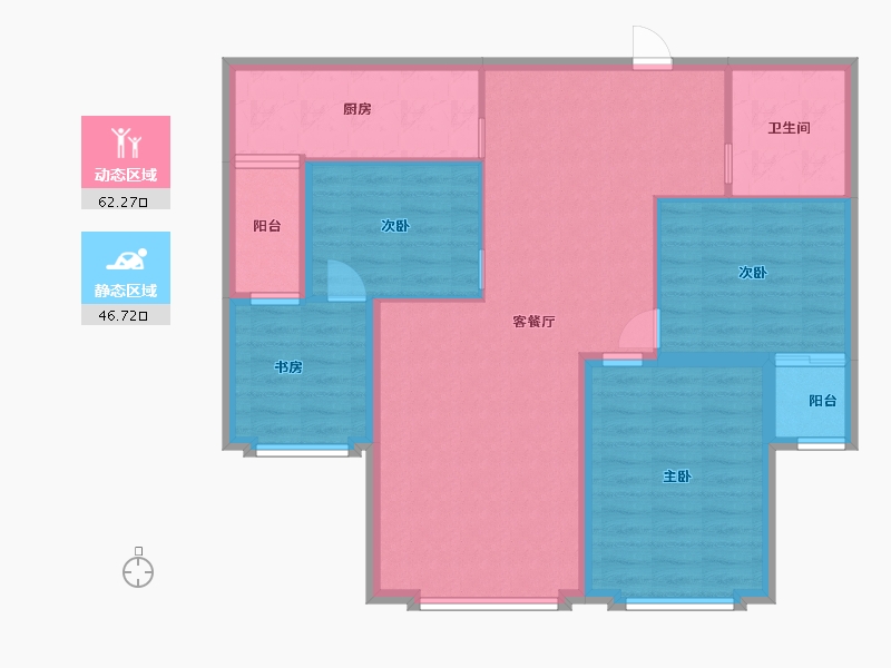 陕西省-榆林市-尚品君悦-98.00-户型库-动静分区