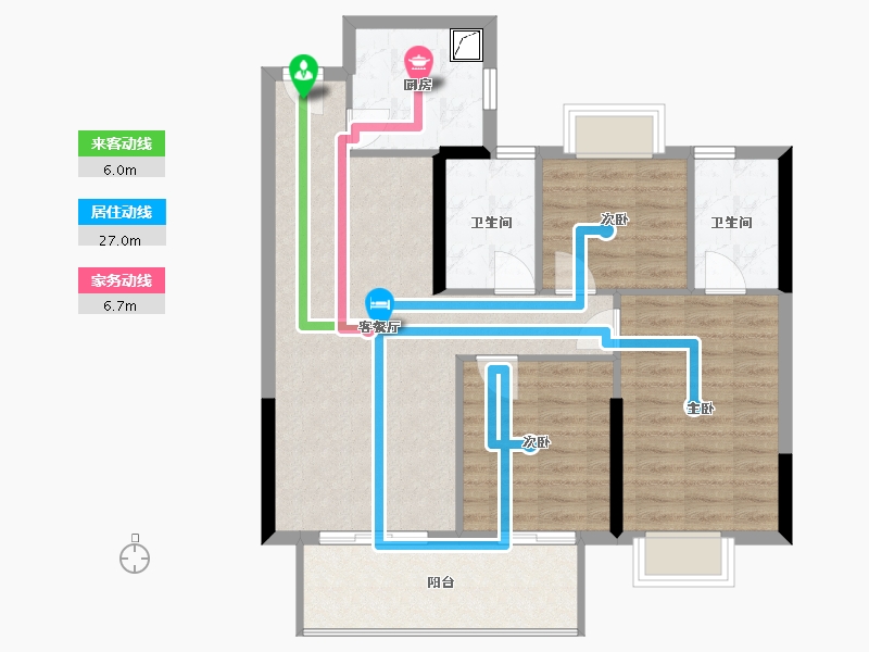 福建省-福州市-滨海・橙里-89.00-户型库-动静线