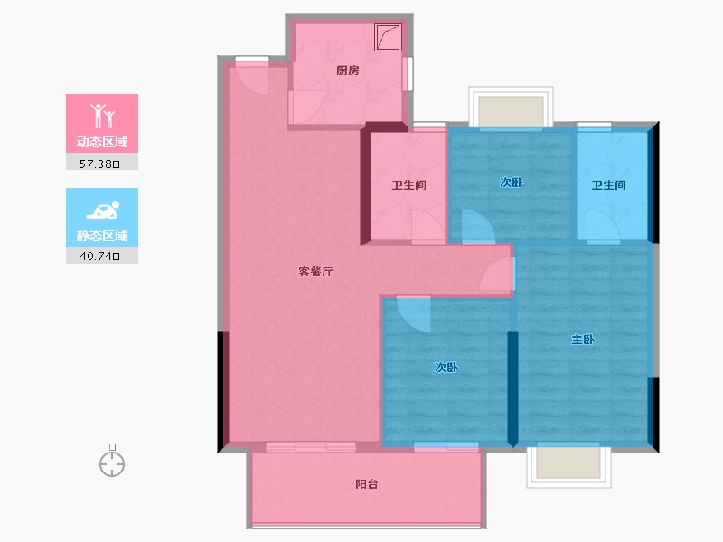 福建省-福州市-滨海・橙里-89.00-户型库-动静分区