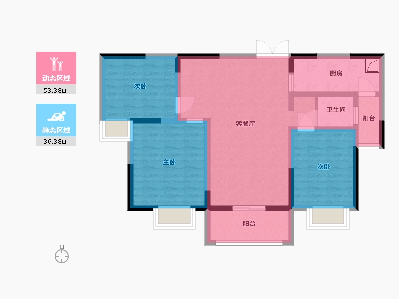 福建省-莆田市-莆兴二区-73.00-户型库-动静分区