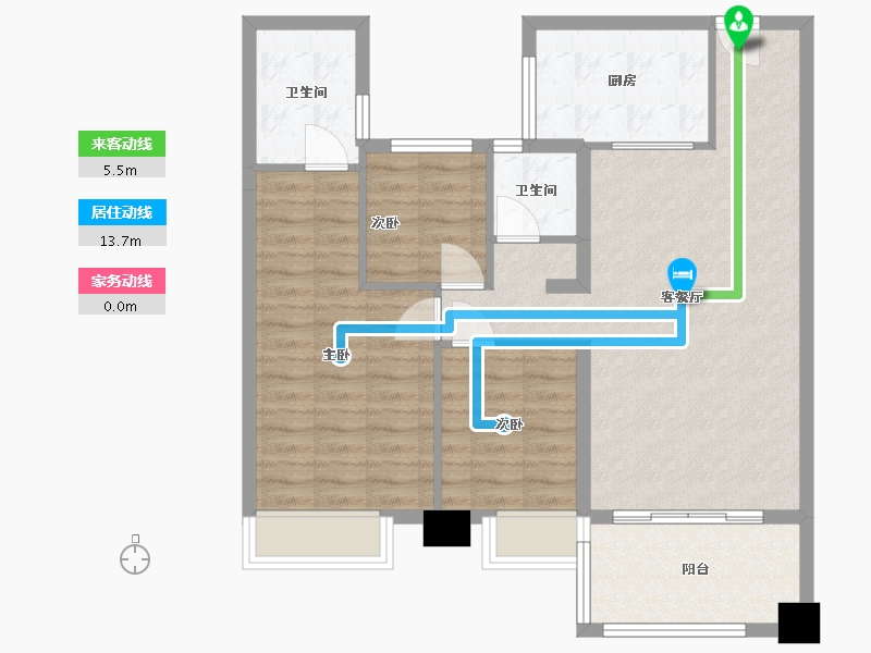 福建省-南平市-邵武碧桂园-74.00-户型库-动静线