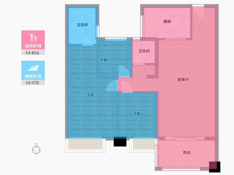 福建省-南平市-邵武碧桂园-74.00-户型库-动静分区