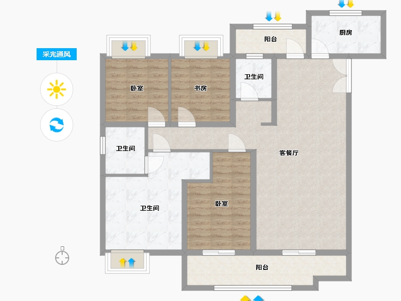 江西省-萍乡市-润达府-110.00-户型库-采光通风