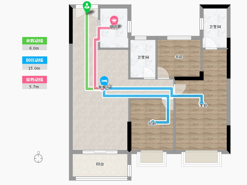 湖北省-黄冈市-瑞锦东城-89.00-户型库-动静线