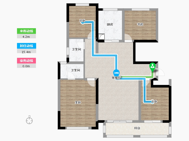 宁夏回族自治区-银川市-中海城东郡-130.00-户型库-动静线